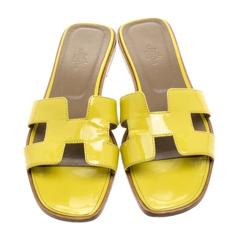 hermes yellow shoe